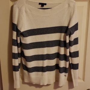 Navy and white Hilfiger sweater
